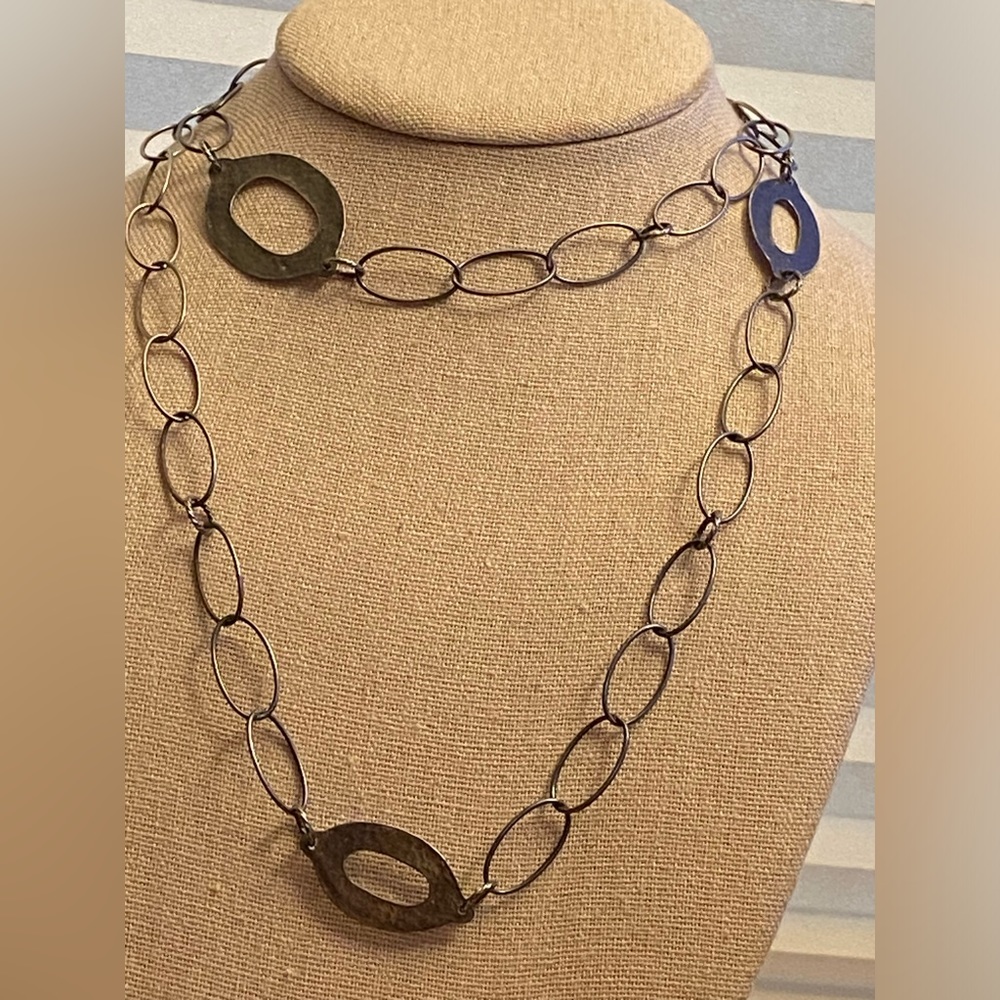 Vintage Silpada Sterling silver abstract Link necklace